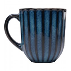 Caneca 420ml De Cerâmica Scallop Azul
